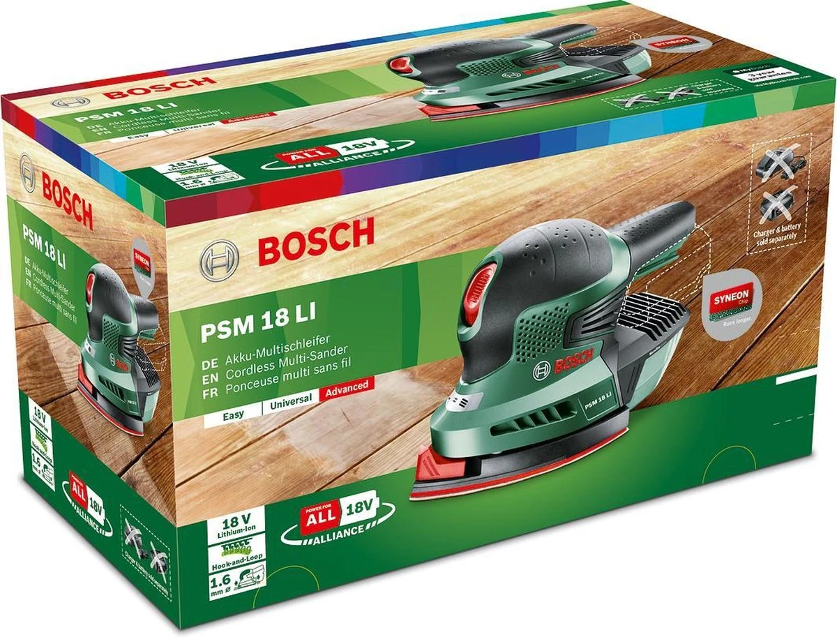 Bosch PSM 18 LI Accu Multischuurmachine - Zonder 18V Accu En Lader - Incl. 3 Schuurbladen 10 Bosch PSM 18 LI Accu Multischuurmachine - Zonder 18V Accu En Lader - Incl. 3 Schuurbladen - Afbeelding 8