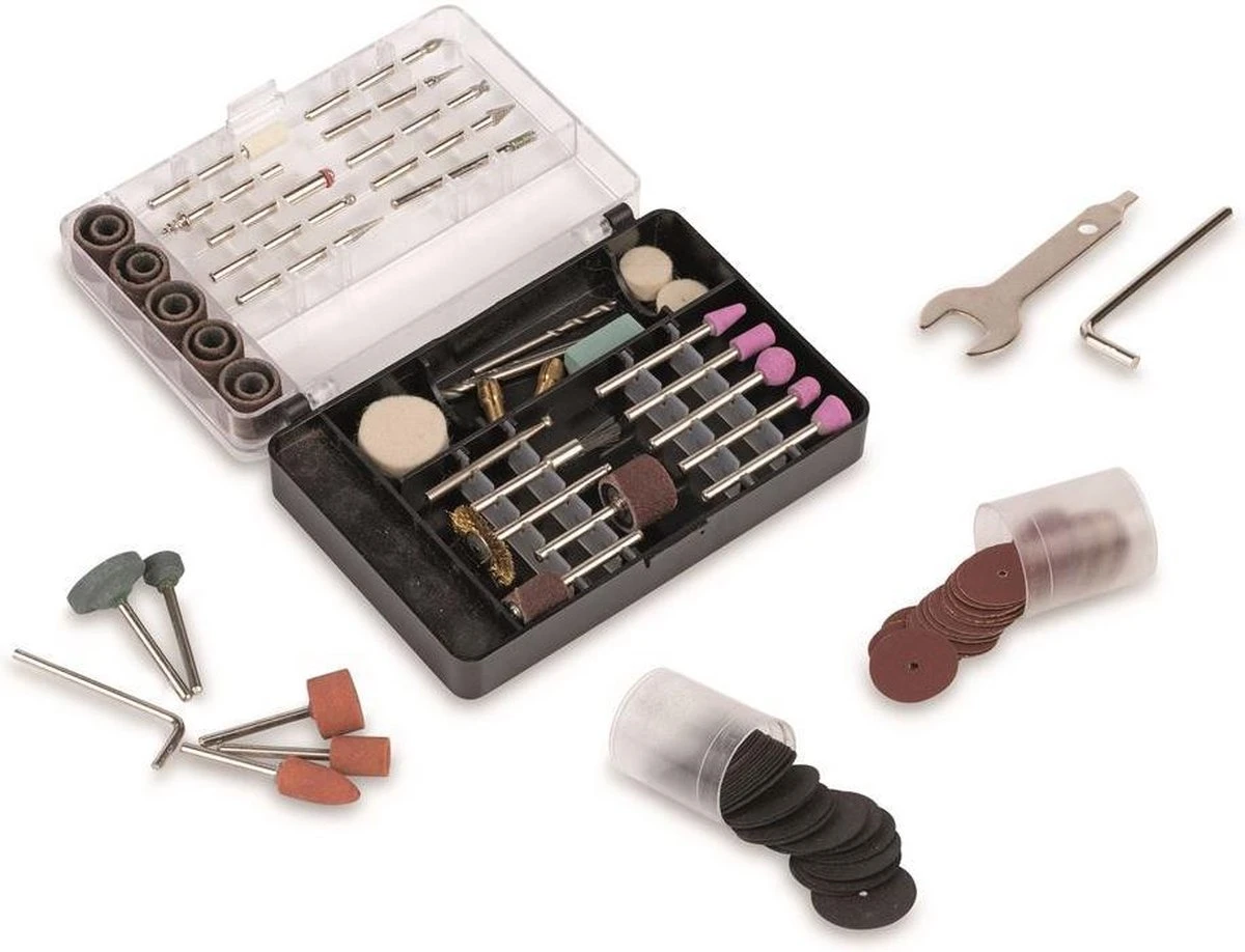 Powerplus POWX1341 Roterende Multitool - Multifunctioneel Gereedschap - 200W - Roterend - Variabele Snelheid - Digitale Display - Incl. Statief, Flexibele As, 2 Opzetstukken, 126 Accessoires En Gereedschapskoffer 9 Powerplus POWX1341 Roterende Multitool - Multifunctioneel Gereedschap - 200W - Roterend - Variabele Snelheid - Digitale Display - Incl. Statief, Flexibele As, 2 Opzetstukken, 126 Accessoires En Gereedschapskoffer - Afbeelding 7