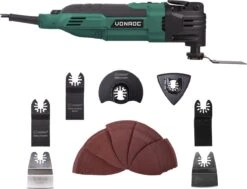 VONROC Oscillerende Multitool – 300W – Snelwisselsysteem, Variabele Snelheid – Incl. 61 Accessoires