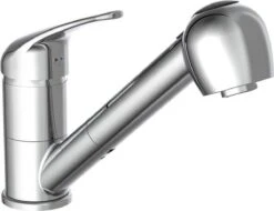 SCHÜTTE Supra Keukenkraan - Mengkraan - Draaibare Uitloop - Uittrekbare Sproeier - 2 Standen - Chroom