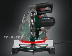 Parkside Afkortzaag En Verstekzaag 1500W - Toerental: 0 - 5000 Tpm - Verstekhoek: -45 - 45° - Traploos Kantelbare Zaagkop - Eenvoudig Te Bevestigen Stofzak - Laser Voor Verhoogde Snijprecisie - -WerkPro Verkoopwinkel 1200x926 3