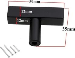 Handgreep Zwart Rond Inclusief Bevestigingsbouten| 5cm | Kastknoppen | Meubelhandvat | Meubelknop | Landelijke Greep | Meubelknoppen | Hand Grepen | Deurgreep Staal | Metaal | Strak Meubelbeslag | Schuifdeur | Handvat | Greep | Kastknop | -WerkPro Verkoopwinkel 1200x926 6