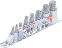 Dopsleutel, Veeltand, XZN, Spline, Multi-torx Doppenset (1/4" + 3/8" + 1/2") 8 Delig BGS 5105