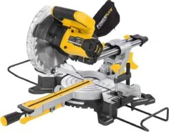Powerplus POWX075710S Afkort- En Verstekzaag - Telescopische Zaag - 1600W - 210mm Zaagblad- Telescopisch Uittrekbaar - Incl. 24 Tanden Zaagblad Voor Hout, Laser En Zijsteunen En Stofzuigeraansluiting