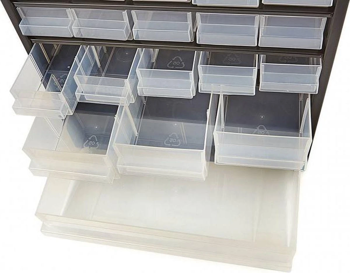 Raaco - Metalen Ladekast - 24 Lades – Incl. 10 Tussenschotten 7 Raaco - Metalen Ladekast - 24 Lades – Incl. 10 Tussenschotten - Afbeelding 5