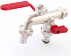 Merkloos DUO-dubbele Kogelkraan 1/2"