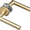 Deurklink Ostium Avosso - Mat Gouden Deurklink - Deurkruk Set Op Ronde Rozet - Gouden Deurbeslag -WerkPro Verkoopwinkel 1200x954 3