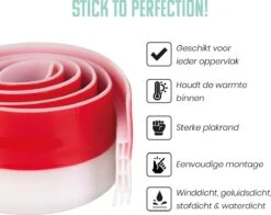 SOLITY® Aanpasbare Tochtstopper - Zelfklevende Tochtstrip Voor Deuren - Wit - 100 Cm X 5 Cm - Met 2 Alcoholische Doekjes -WerkPro Verkoopwinkel 1200x954 8