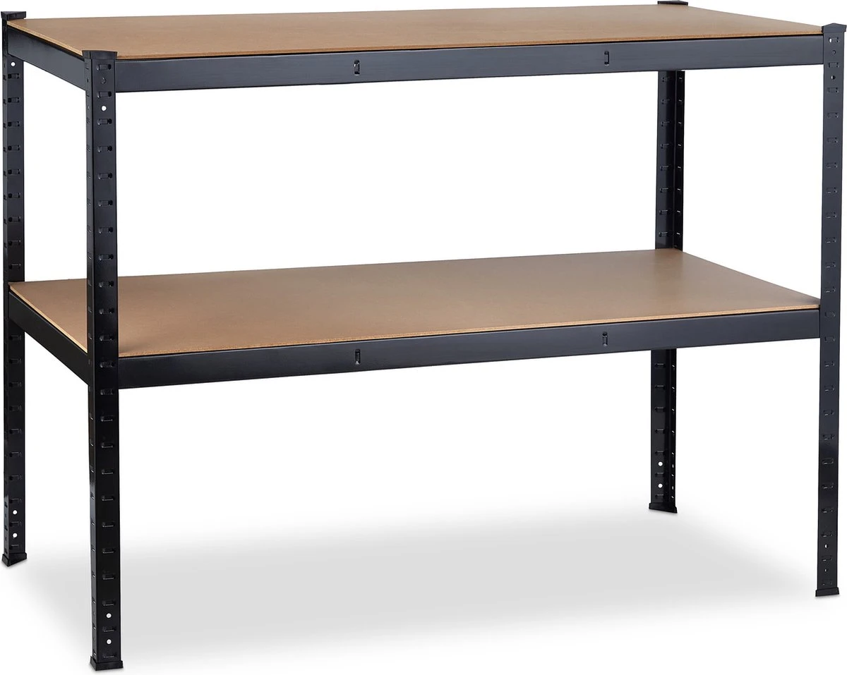 Relaxdays Werkbank Met 2 Etages - Werktafel - Garagewerkbank - Verstelbaar - Tot 150 Kg 5 Relaxdays Werkbank Met 2 Etages - Werktafel - Garagewerkbank - Verstelbaar - Tot 150 Kg - Afbeelding 3
