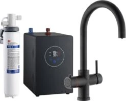 Multi -Tap - Kokend Water Kraan - 3in1 - 3M Waterfilter - C-uitloop- Mat Zwart
