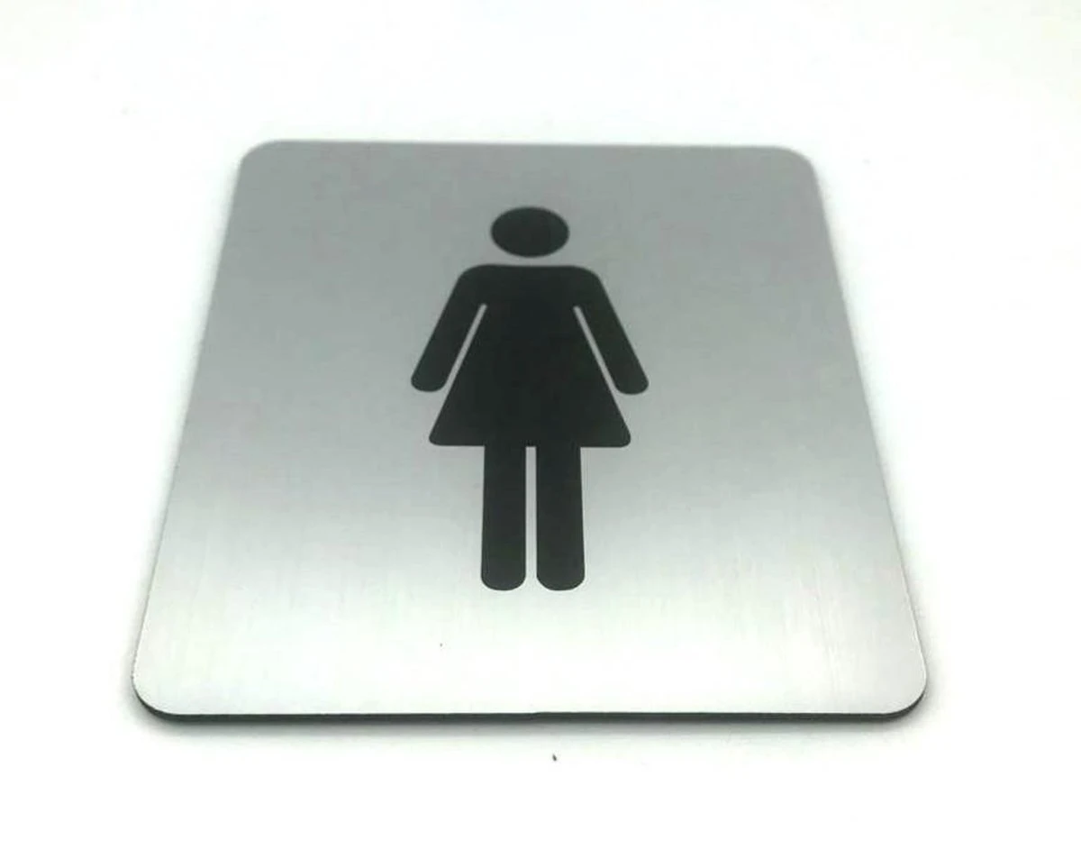 Deurbordje - WC Bordje - WC - Toiletbord - Bordje - RVS Look - Pictogram – Heren Dames – Man - Vrouw – Set Van 2 - Zelfklevend – 10 Cm X 12 Cm X 1,6 Mm - 5 Jaar Garantie 4 Deurbordje - WC Bordje - WC - Toiletbord - Bordje - RVS Look - Pictogram – Heren Dames – Man - Vrouw – Set Van 2 - Zelfklevend – 10 Cm X 12 Cm X 1,6 Mm - 5 Jaar Garantie - Afbeelding 2