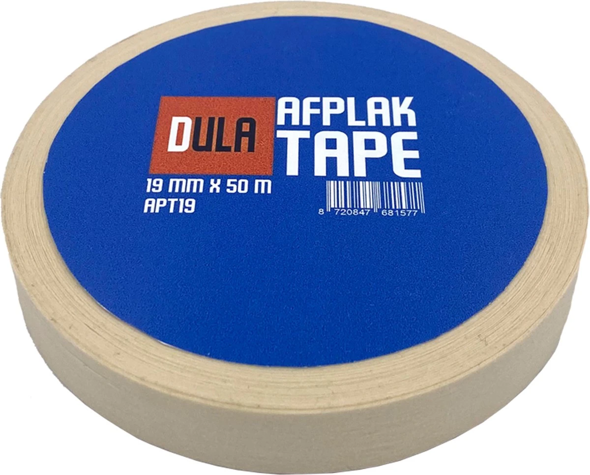 DULA Schilderstape - 19mm X 50m - 1 Stuk Afplaktape 7 DULA Schilderstape - 19mm X 50m - 1 Stuk Afplaktape - Afbeelding 5