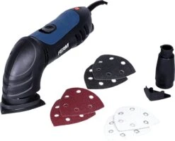 FERM DSM1009 Deltaschuurmachine - 280W - Variabele Snelheidsregeling - Incl. 6 Schuurvellen (P80) En Stofzuigadapter -WerkPro Verkoopwinkel 1200x966 2