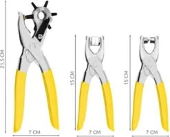 Ariko Revolvertang 203-delige Set - Ponstang - Oogjestang - Ringetjestang - Gaatjestang - Zeilringtang - Drukknooptang - Riemen & Leer - Met Benodigdheden -WerkPro Verkoopwinkel 1200x967 11