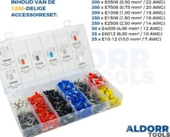 ALDORR Adereindhulstang Vierkante Persing - 0,25 Tot 10 Mm2 (AWG 23 Tot 7) - 1200-delige Accessoireset -WerkPro Verkoopwinkel 1200x968 9