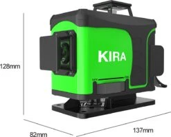 KIRA Zelfnivellerende Kruislijnlaser Met 16 Lijnen- 4D Laser- Meet Bereik 25 Meter -Op Afstand Bestuurbaar- Inclusief Muurbeugel - 360 Graden Statief-Lijnlaser - Kruislaser - Rotatielaser - Groene Lasers - Waterproof - Laserwaterpas -WerkPro Verkoopwinkel 1200x969 9