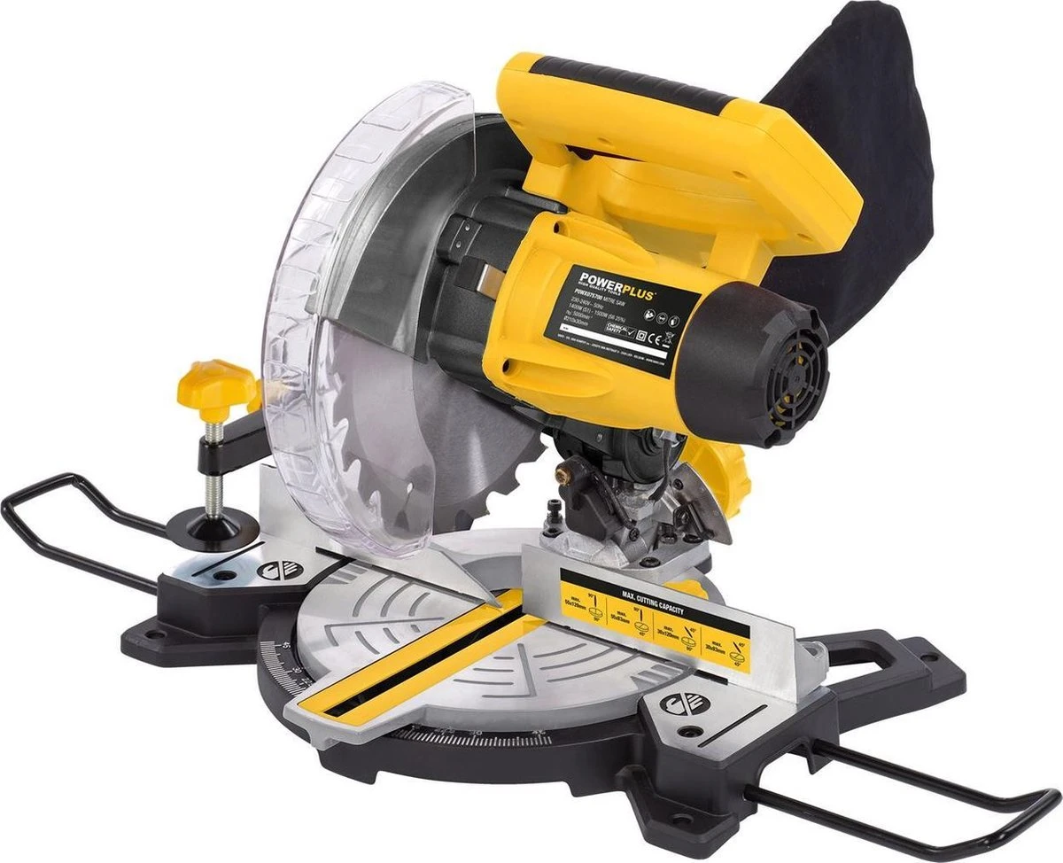 Powerplus POWX075700 Afkort- En Verstekzaag - Zaag - 1500W - 210mm Zaagblad - Incl. 24 Tanden Zaagblad Voor Hout, Laser En Zijsteunen En Stofzuigeraansluiting 4 Powerplus POWX075700 Afkort- En Verstekzaag - Zaag - 1500W - 210mm Zaagblad - Incl. 24 Tanden Zaagblad Voor Hout, Laser En Zijsteunen En Stofzuigeraansluiting - Afbeelding 2