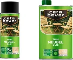 CetaBever Tuin Meubel Houtolie - Zijdemat - Blank - 1 Liter