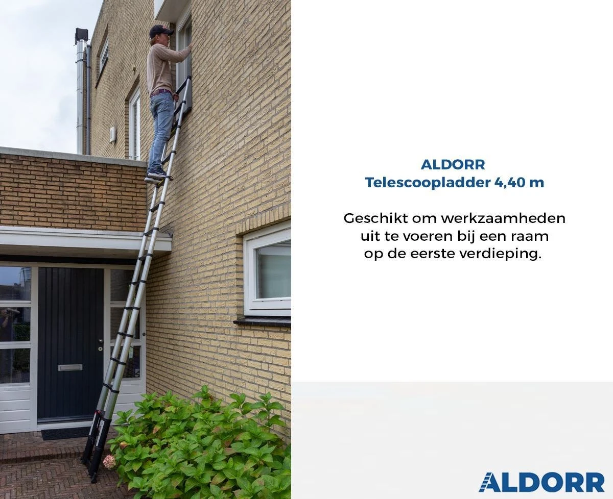 ALDORR Home - Telescoopladder 4,40 Meter - Met Stabilisatievoet En Soft Closing 10 ALDORR Home - Telescoopladder 4,40 Meter - Met Stabilisatievoet En Soft Closing - Afbeelding 8