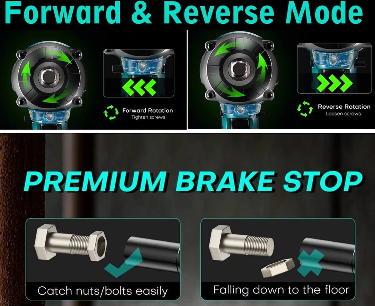 Deutsche Stahl Slagmoersleutel - Slagmoersleutel Met 2 Accu - Draadloos - Elektrische Moersleutel - Draadloos Slagschroevendraaier - Gereedschap - Impact Wrench Met LED - 20V - Incl. 4-delige Doppenset En Opbergkoffer - Blauw 4 Deutsche Stahl Slagmoersleutel - Slagmoersleutel Met 2 Accu - Draadloos - Elektrische Moersleutel - Draadloos Slagschroevendraaier - Gereedschap - Impact Wrench Met LED - 20V - Incl. 4-delige Doppenset En Opbergkoffer - Blauw - Afbeelding 2