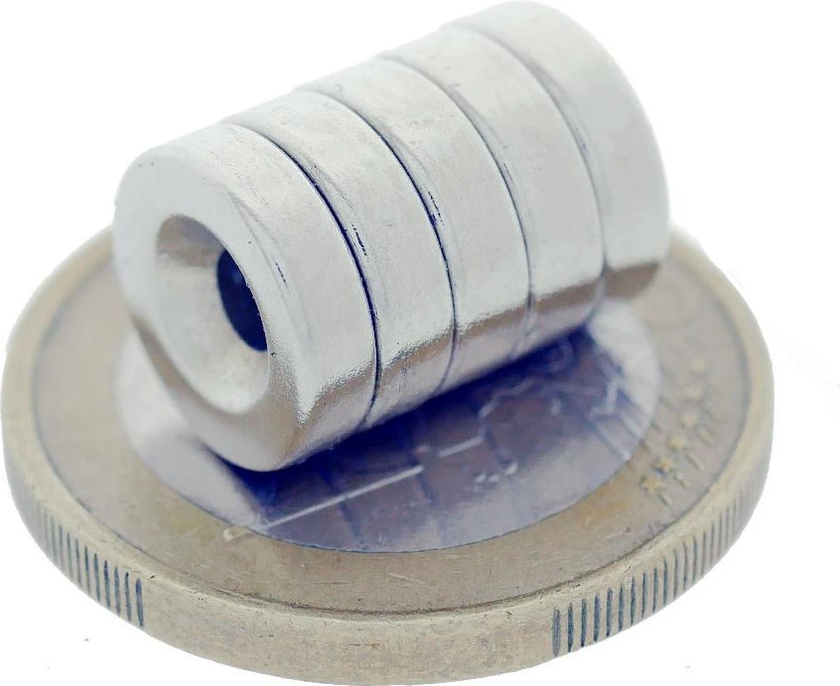 Super Sterke Ring Magneten - 10 X 3 Mm (10-stuks) - Rond - Neodymium - Minigadgets - Koelkast Ringmagneten - Whiteboard Magneten – Klein - Ronde - 10x3mm 7 Super Sterke Ring Magneten - 10 X 3 Mm (10-stuks) - Rond - Neodymium - Minigadgets - Koelkast Ringmagneten - Whiteboard Magneten – Klein - Ronde - 10x3mm - Afbeelding 5