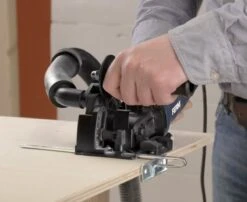 FERM Invalzaag/Mini-cirkelzaag - 500W - Ø85mm - Variabele Snelheden - Incl. 3 Zaagbladen, Stofzuiging Adapter En Opbergkoffer -WerkPro Verkoopwinkel 1200x980 8