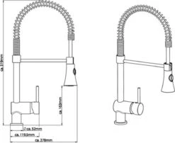SCHÜTTE Cornwall Design Keukenkraan - Mengkraan - Draaibare Uitloop Met Spiraalveer - Chroom -WerkPro Verkoopwinkel 1200x981 8