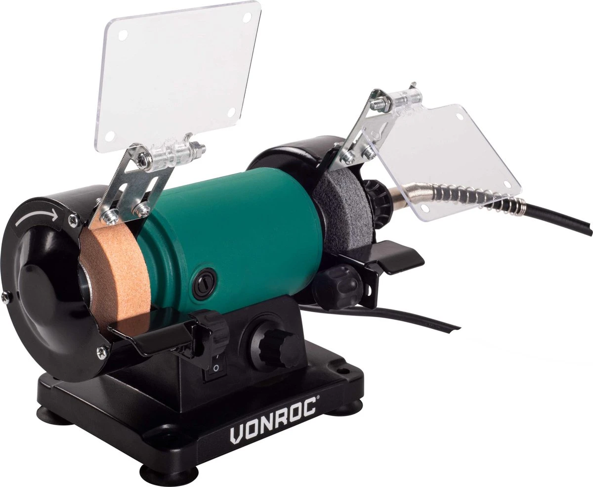 VONROC Tafelslijpmachine / Multitool – 150W – 75MM – Met Flexibele As – Incl. 192 Accessoires 4 VONROC Tafelslijpmachine / Multitool – 150W – 75MM – Met Flexibele As – Incl. 192 Accessoires - Afbeelding 2