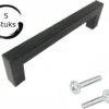 Handgreep / Keukengreep Zwart 160 Mm 5 Stuks - Modern - Handgrepen Voor Deurtjes - Deurgreep - Meubelgreep - Handgreep Zwart- Keukengreep - Greep Zwart - Meubelbeslag - Greepjes - Inclusief Schroeven -WerkPro Verkoopwinkel 1200x987 4