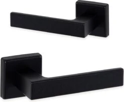 Zwarte Deurklink Set "Eliot" - Mat Zwart - Met Terugslagveer - Incl. Bevestigingsmateriaal -WerkPro Verkoopwinkel 1200x988 7