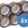DULA Verpakkingstape - Bruin - 6 Rollen Dozentape 50 Mm X 60 M - Plakband