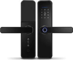 Horizun° Smart Doorlock - Werkt Op Vingerafdruk - Bluethooth Deurslot - Deurklink Met App En Wi-Fi - Intelligent Smartlock - Codevergrendeling - Kantoorslot - Meerdere Gebruikers - Anti-Diefstal - RoHS Goedgekeurd