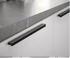 Handgreep Zwart 162mm SET 5 Stuks - Hartafstand 128mm - Zwart - Meubelgreep Zwart - Handgreep - Keukengreep Zwart - Greep Zwart - Deurgreep - Handgreep Keukenkastjes - Meubelgrepen - Handgrepen Voor Deurtjes - Inclusief Schroeven -WerkPro Verkoopwinkel 1200x997 6