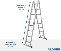 ALDORR Home - Vouwladder Aluminium 4 X 4 Treden Met Platform - 4,60 Meter -WerkPro Verkoopwinkel 1200x999 6