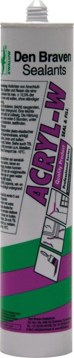 Den Braven Acryl-W Acrylaatkit Kleur: Zwart