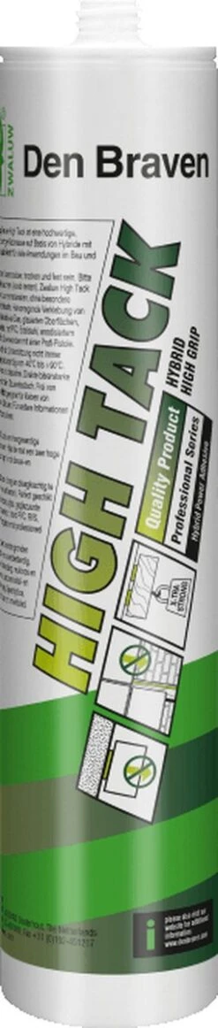 Zwaluw Den Braven High Tack Lijmkit - Wit - 290ml -WerkPro Verkoopwinkel 255x1200