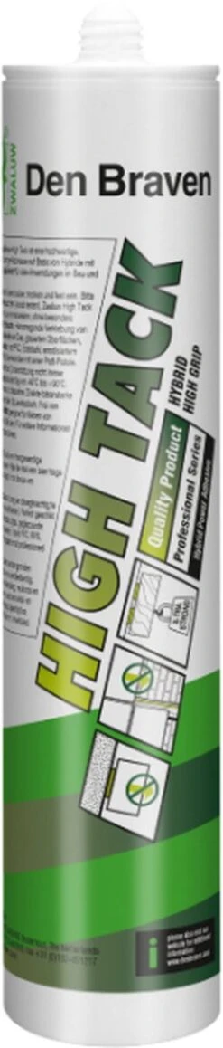 Zwaluw Den Braven High Tack Lijmkit - Wit - 290ml -WerkPro Verkoopwinkel 256x1200 1