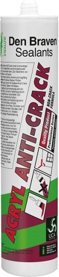 Zwaluw - Den Braven -Acryl Anti-Crack Acrylaatkit Wit - 310 Ml. -WerkPro Verkoopwinkel 256x1200