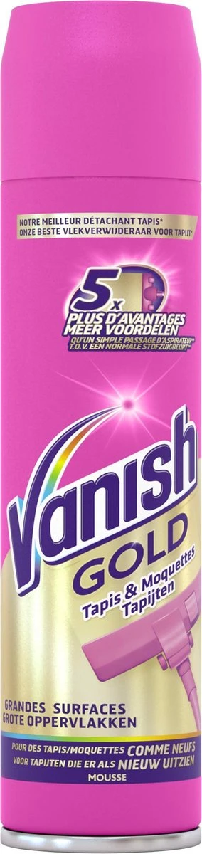 Vanish Gold Mousse Tapijt Vlekverwijderaar - 3 X 600 Ml - Grootverpakking 5 Vanish Gold Mousse Tapijt Vlekverwijderaar - 3 X 600 Ml - Grootverpakking - Afbeelding 3