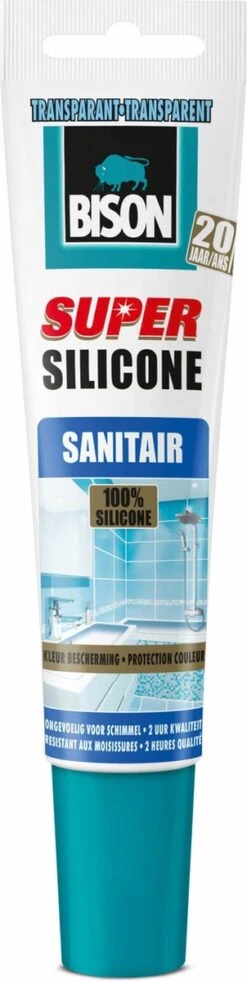 Bison Super Silicone Sanitair Transparant - 150 Ml.