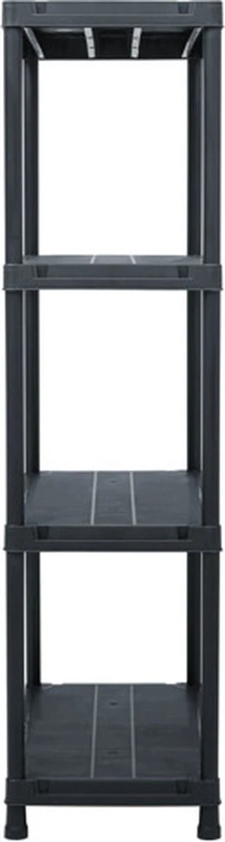 VidaXL Opbergrek 100 Kg 60x30x138 Cm Kunststof Zwart 8 VidaXL Opbergrek 100 Kg 60x30x138 Cm Kunststof Zwart - Afbeelding 6