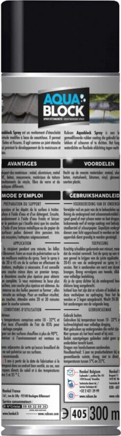 Rubson Aquablock Rubberspray 300 Ml - ZWART - Vloeibaar Rubber Seal - Rubber Spray - Rubber Coating -WerkPro Verkoopwinkel 333x1200 1