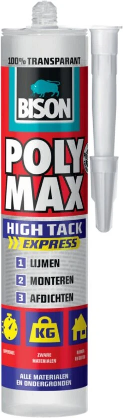 Bison PolyMax High Tack Express 300 Gram - Transparant -WerkPro Verkoopwinkel 354x1200