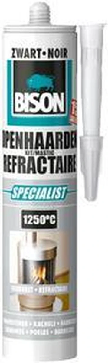 Bison Openhaardenkit - Afdichtingskit - Hittebestendig - Antraciet - 530 Gram 4 Bison Openhaardenkit - Afdichtingskit - Hittebestendig - Antraciet - 530 Gram - Afbeelding 2