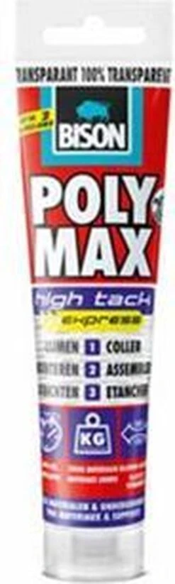 Bison Polymax High Tack Express Transparant - 115 Gram
