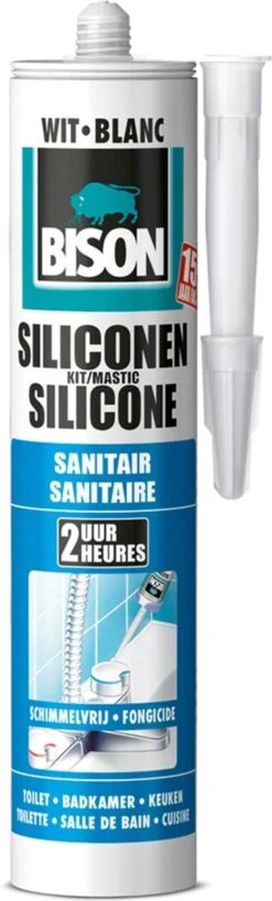 Bison Siliconenkit Sanitair Koker - Wit - 310 Ml