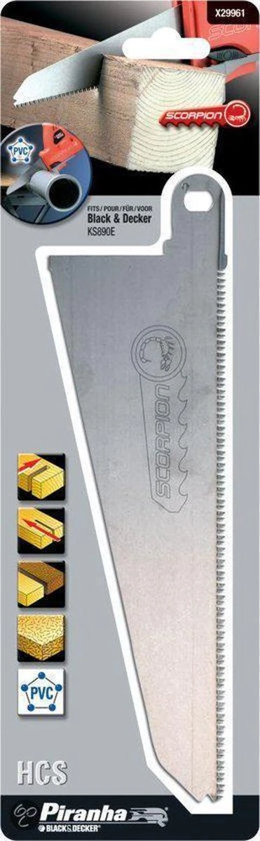 Piranha Scorpionzaagblad Groot Blad / Hout / Recht Zagen X29961 3 Piranha Scorpionzaagblad Groot Blad / Hout / Recht Zagen X29961