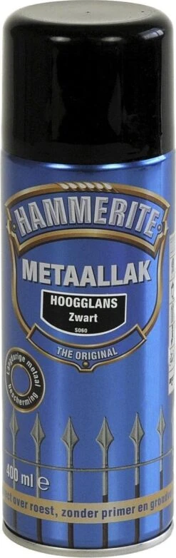 Hammerite Hoogglans Metaallak - Zwart - 400 Ml