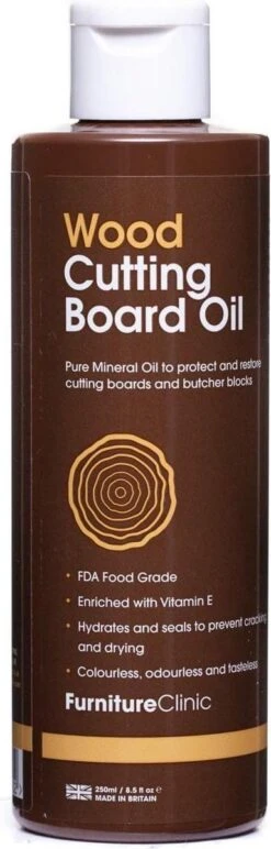 Snijplank Olie 500ML - Voedsel Veilig - Geschikt Voor Snijplanken, Keukenblokken & Keukengerei