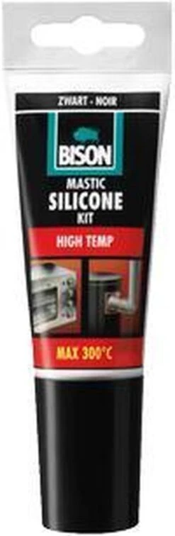 Bison Siliconenkit High Temp - Zwart - 60 Ml -WerkPro Verkoopwinkel 392x1200
